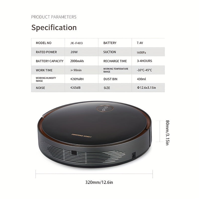 2-in-1 Self-Charging Robot Vacuum Cleaner