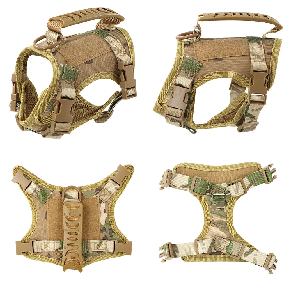 Tactical Cat Harness Adjustable Puppy Vest For Military Small Dogs Harnesses with Control Handle Walking Training Cat Accessories