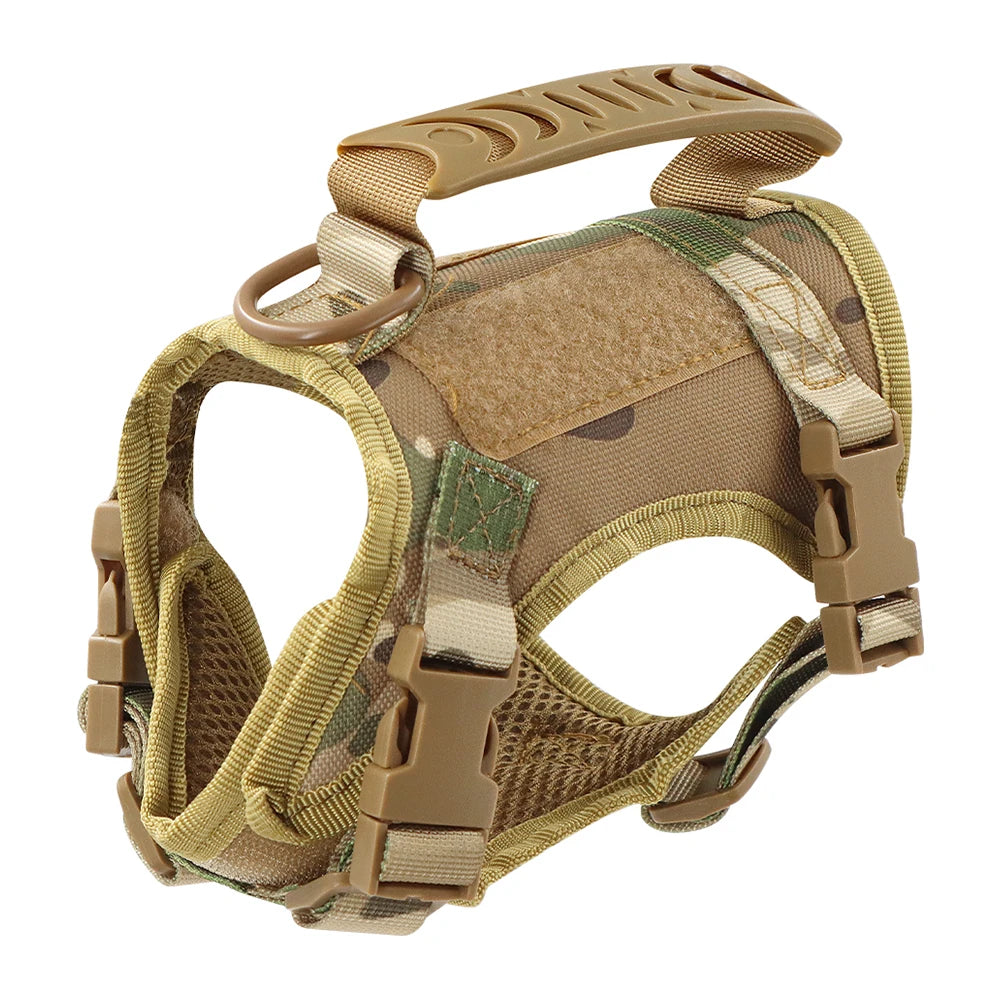 Tactical Cat Harness Adjustable Puppy Vest For Military Small Dogs Harnesses with Control Handle Walking Training Cat Accessories