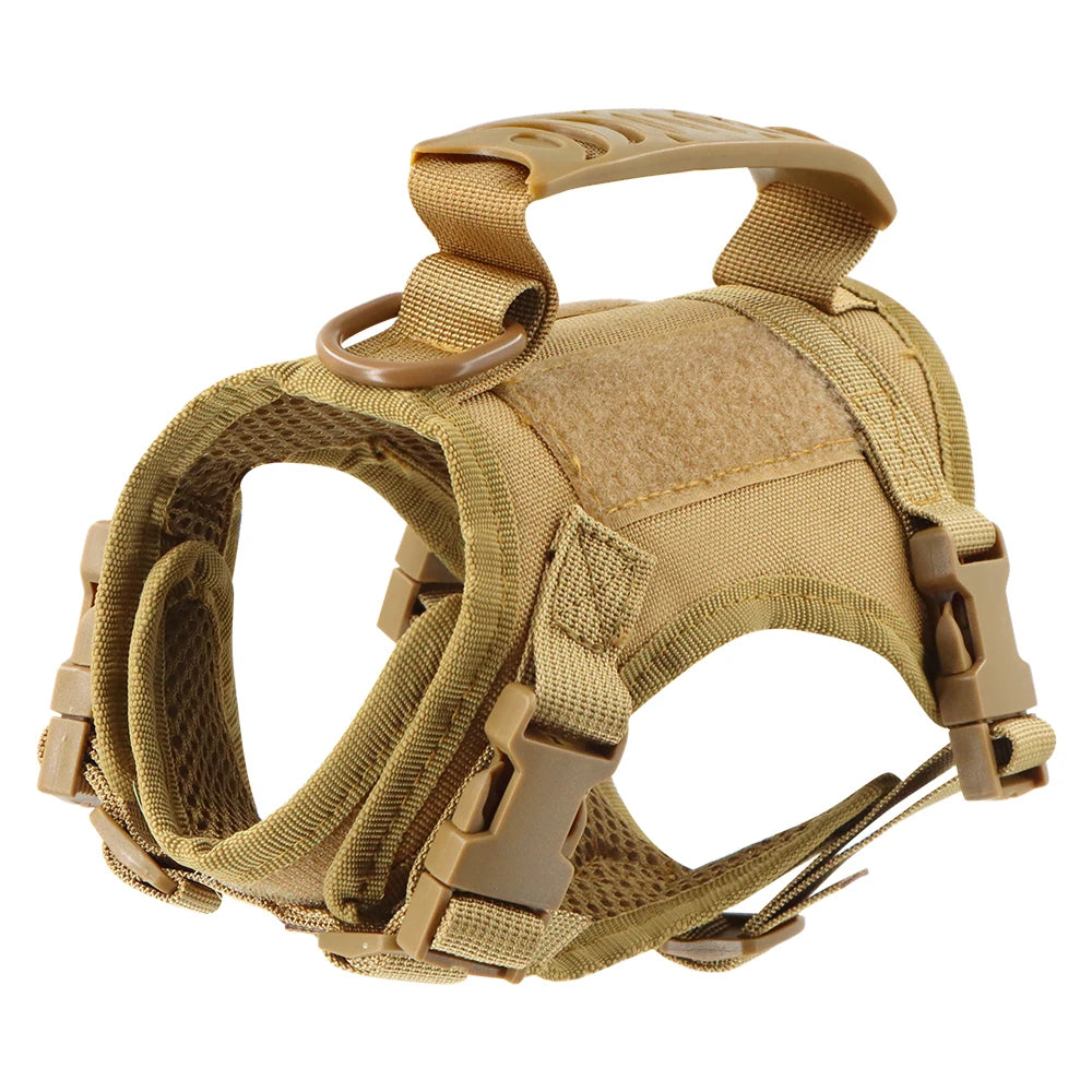 Tactical Cat Harness Adjustable Puppy Vest For Military Small Dogs Harnesses with Control Handle Walking Training Cat Accessories